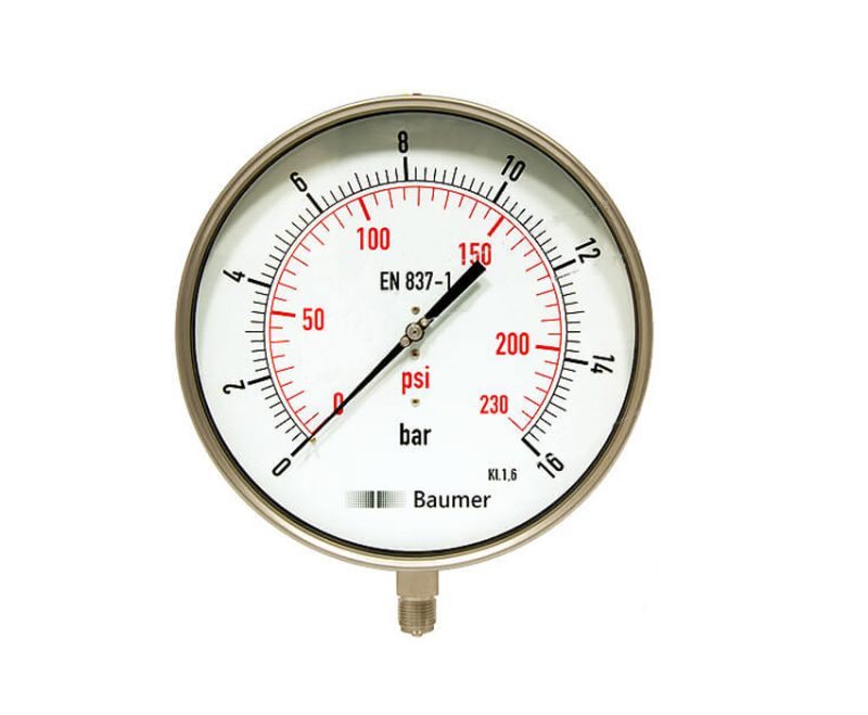 مانومتر استیل بامر صفحه 25 سانت