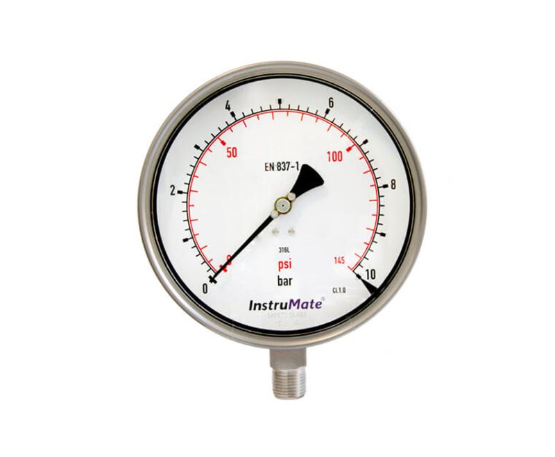 مانومتر استیل اینسترومیت صفحه 16 سانت عمودی