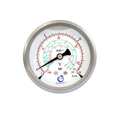 مانومتر روغنی افقی گاز فریون دراگون صفحه 6 سانتی