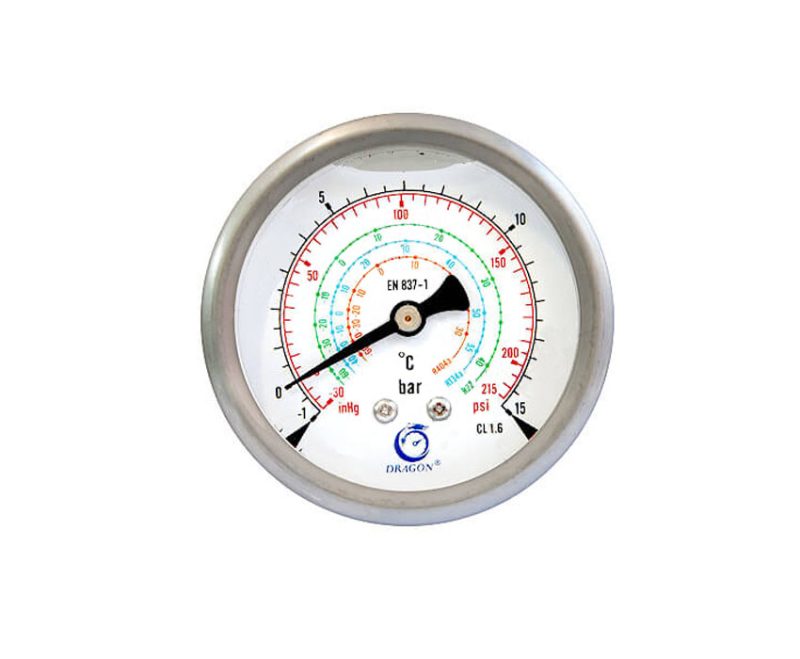 مانومتر روغنی افقی گاز فریون دراگون صفحه 6 سانتی