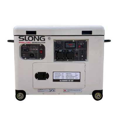 موتور برق دوگانه سوز 8 کیلووات سایلنت اسلانگ گاز و بنزین SL10000-SE-DF