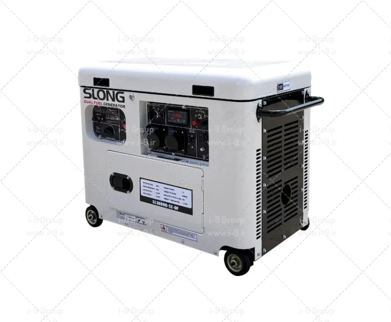 موتور برق دوگانه سوز 8 کیلووات اسلانگ گاز و بنزین SL10000-SE-DF