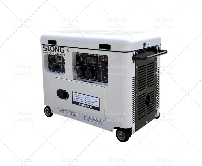موتور برق دوگانه سوز 8 کیلووات اسلانگ گاز و بنزین SL10000-SE-DF